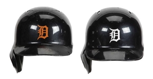 2014 Home and Away Victor Martinez Game Used Detroit Tigers Batting Helmets (MLB Authenticated)